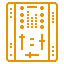 Professional DJ mixer and audio mixing equipment